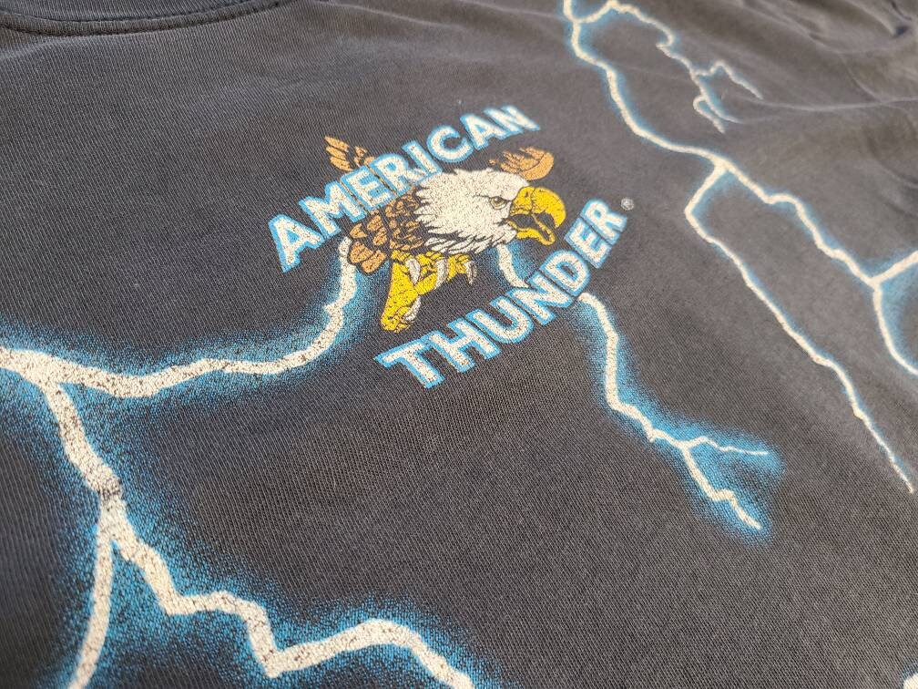 Rare True 90s Vintage VTG American Thunder Native Chief Tee