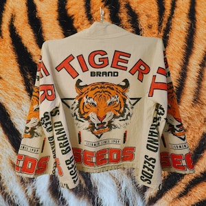 Tiger Flour Sack Seed Sack Kimono Jacket - Etsy