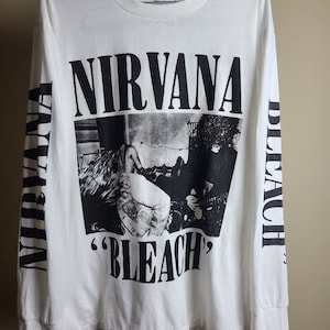 Nirvana Kurt Cobain Bleach Album Sub Pop Long Sleeve T Shirt True