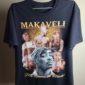 2Pac Tupac Shakur All Eyez on Me 90s Style Retro T Shirt Rap Tee XL Jet Black Heavy Cotton