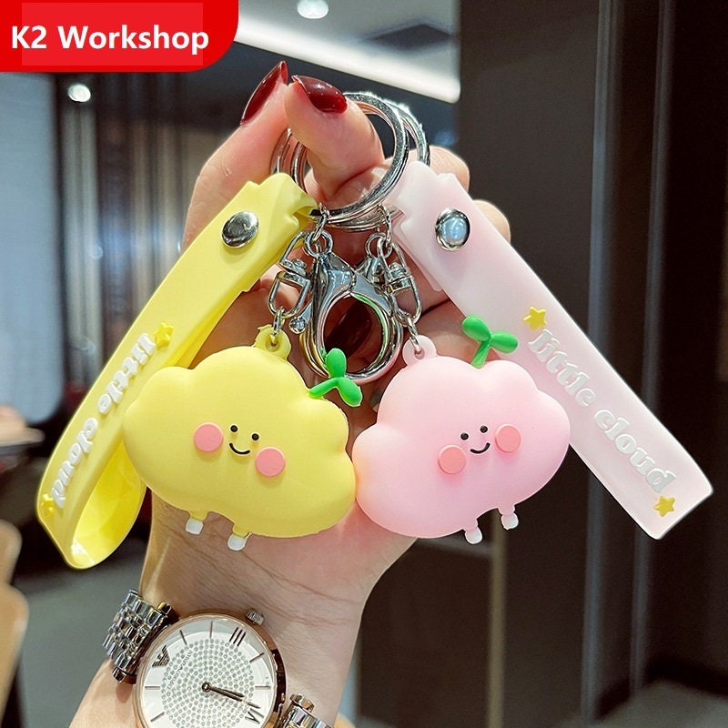 KJworkshopCanada Little Cloud Keychains, Adorable, Cute Keychain for Car Keys, House Keys, Office Keys