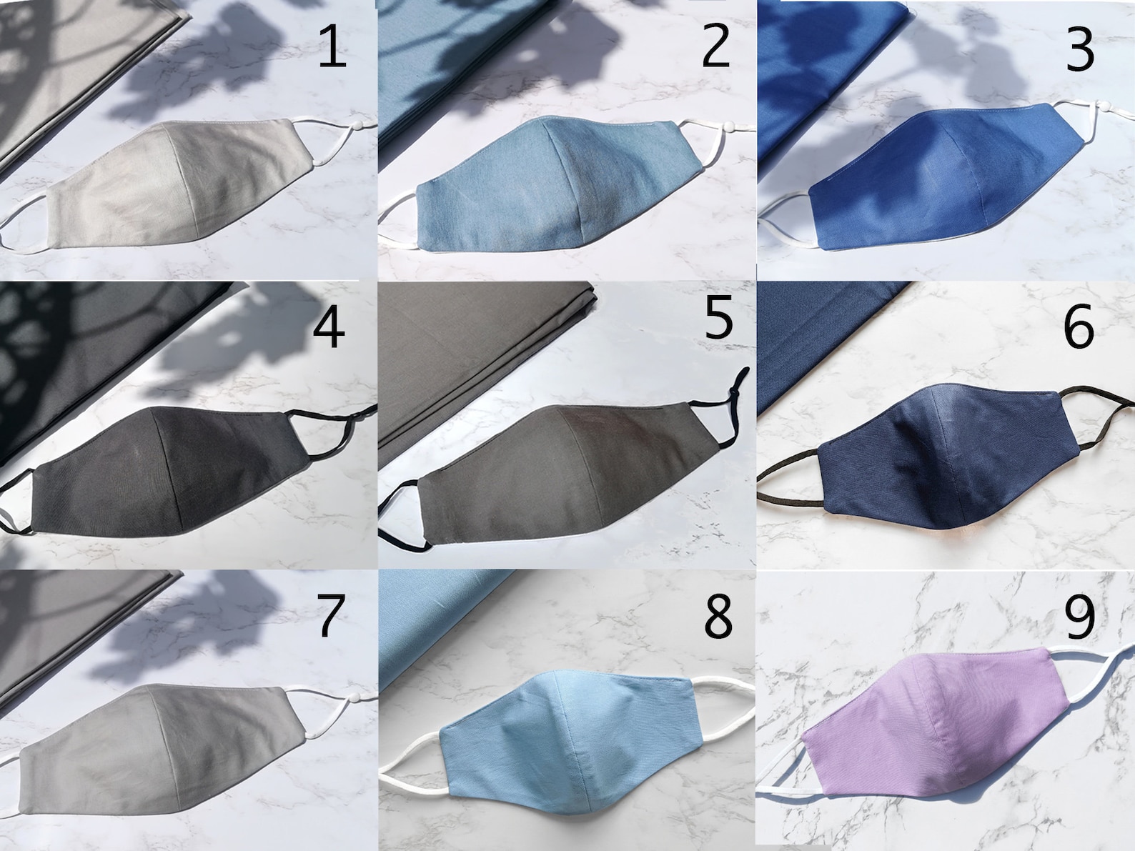 Fitted Face Mask UK, 100 Pure Cotton Face Mask, Triple Layers