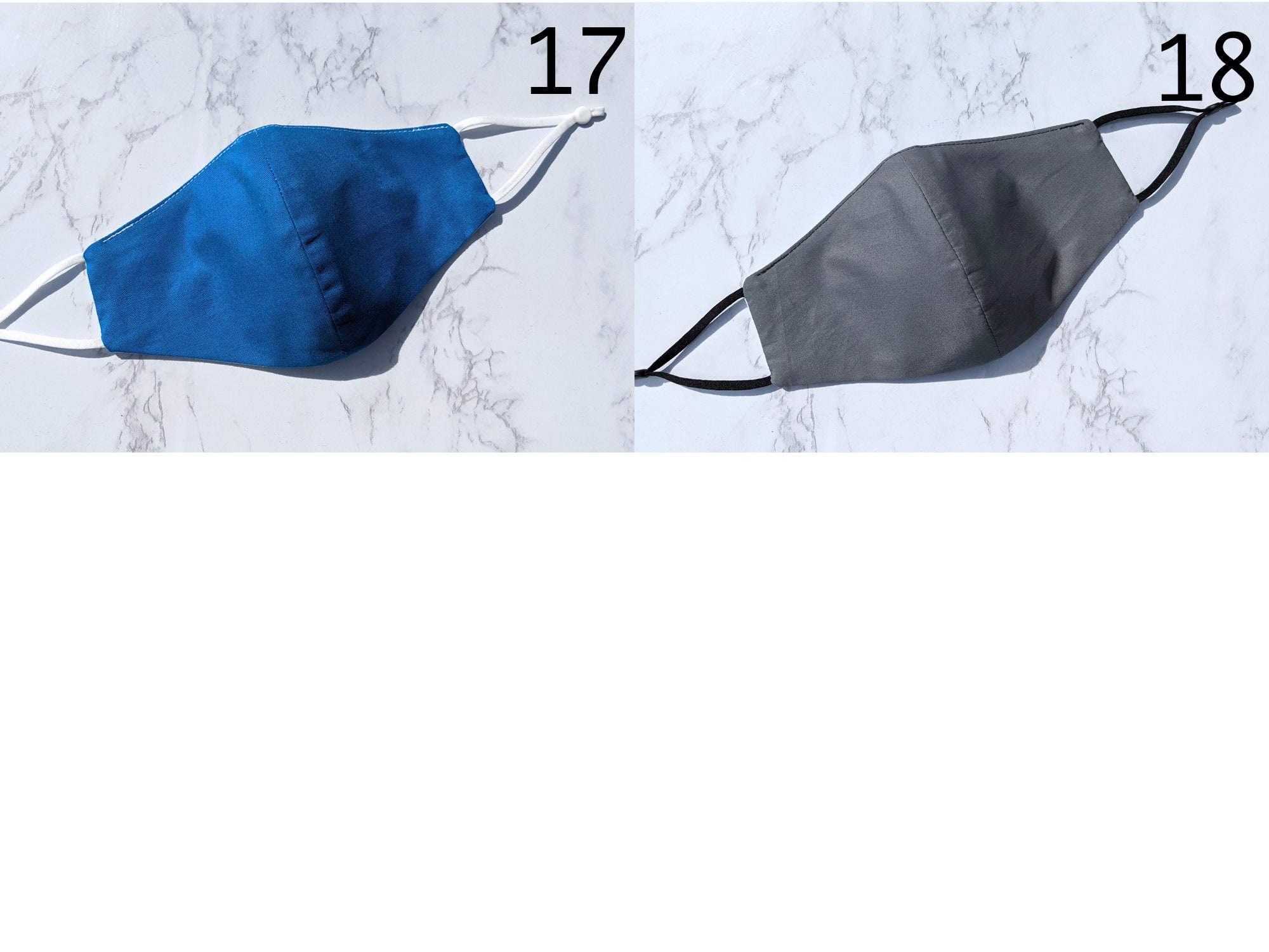 Navy Face Mask UK Pure Cotton Face Mask Triple Layers Etsy UK