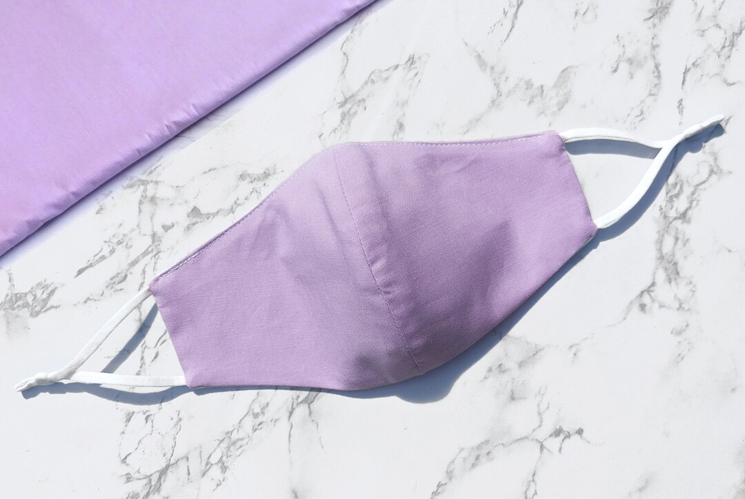 Lilac Face Mask UK, 100 Pure Cotton Face Mask, Pink Face Mask, Triple Layers, Comfortable