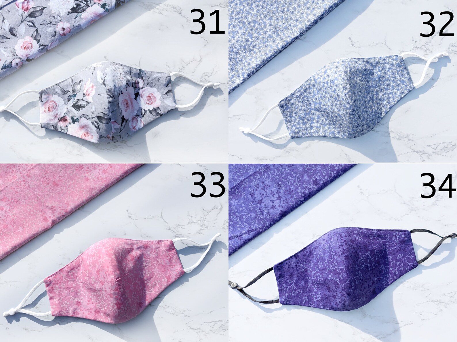 Fitted Face Mask UK, 100 Pure Cotton Face Mask, Triple Layers