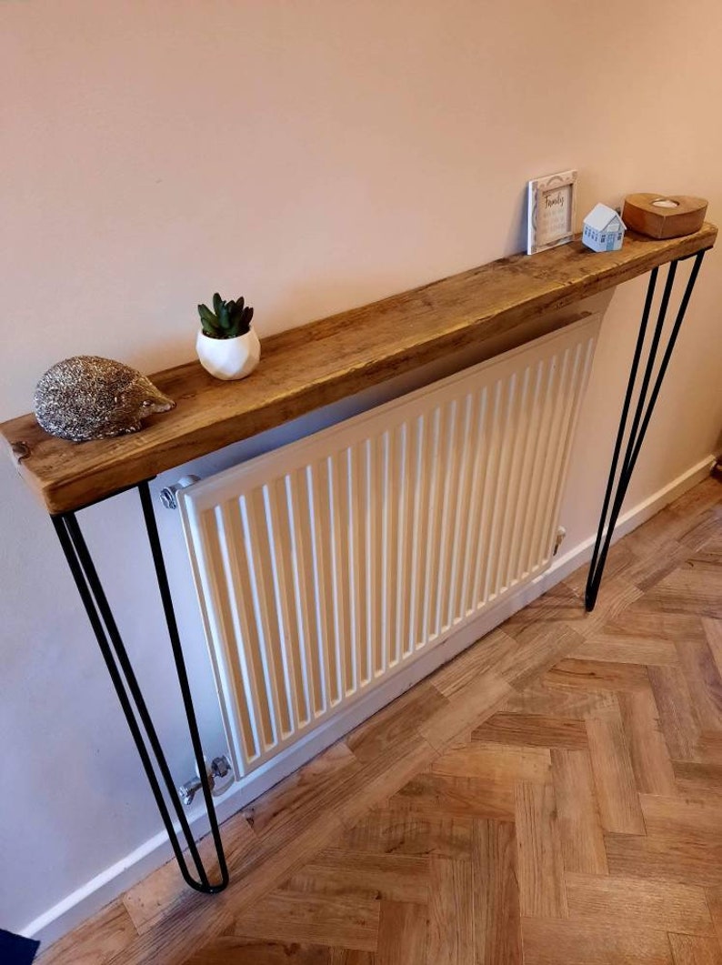 Unique Radiator Cover Console Table with Simple Decor