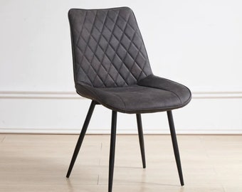 Brennan Dining Chairs - Dark Grey - Masterplank