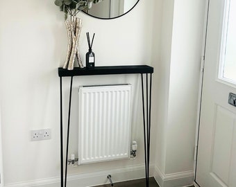 Rustic Radiator Shelf - Console table - All Black