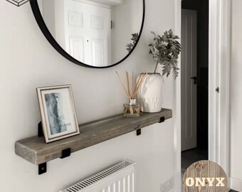 Rustic Radiator shelf with shelf brackets