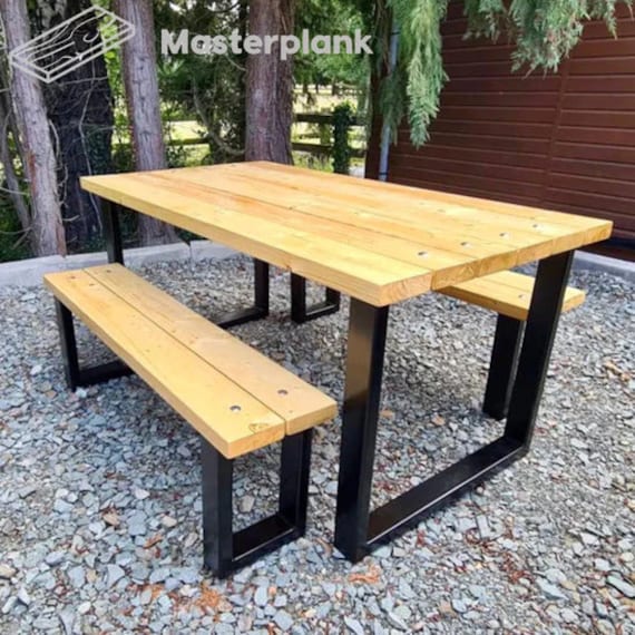 Outside/inside Dining Table With Benches - Etsy Canada