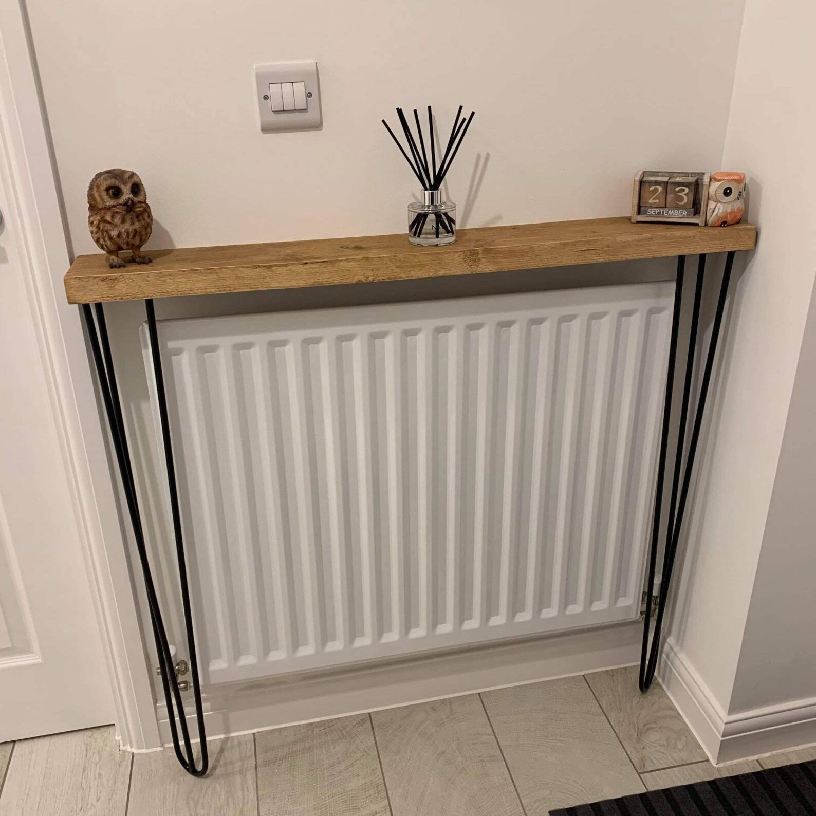Rustic RADIATOR shelf / console table Etsy