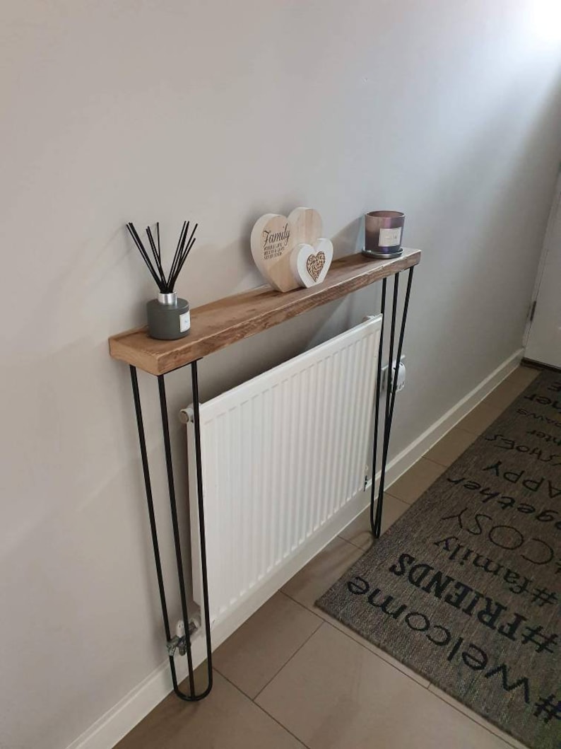 Rustic RADIATOR shelf / console table Etsy