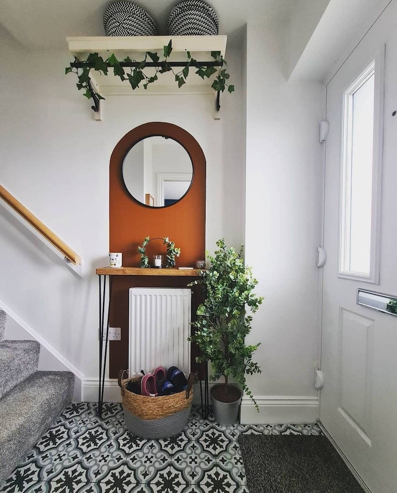 Rustic Radiator Shelf - Console table 