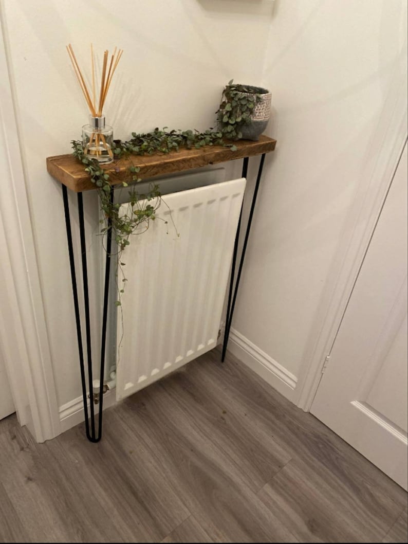 Rustic Radiator Shelf Console Table Etsy UK