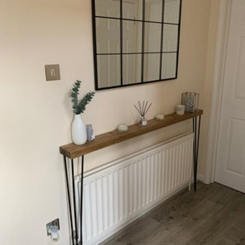Rustic Radiator Shelf Console Table Etsy UK