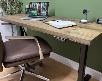 Rustic Standing Office Desk - Adjustable Height