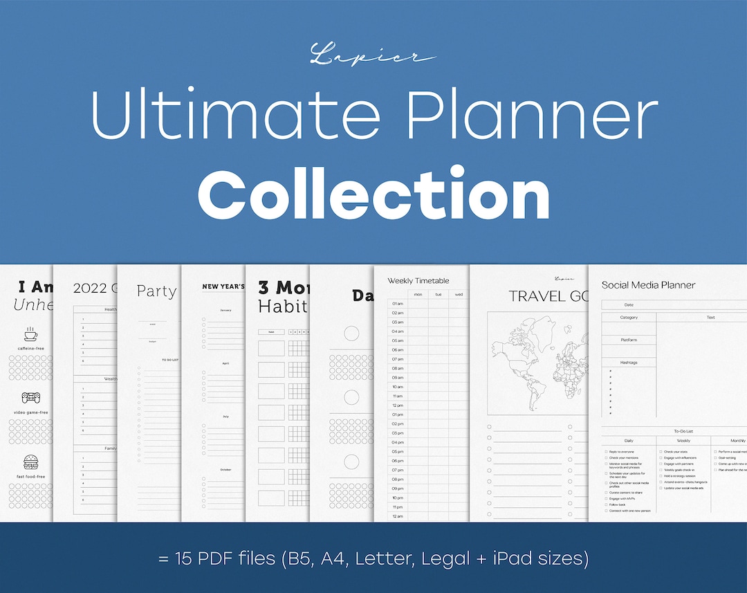 2024 Ultimate Life Planner Collection Planner Bundle 15 Printable ...