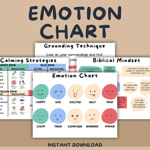 Calm Corner, Emotion Chart, Feelings Chart, Emotion List, Emotions for Kids, Bible Verses for Kids, Feelings Poster, Zones of Regulation