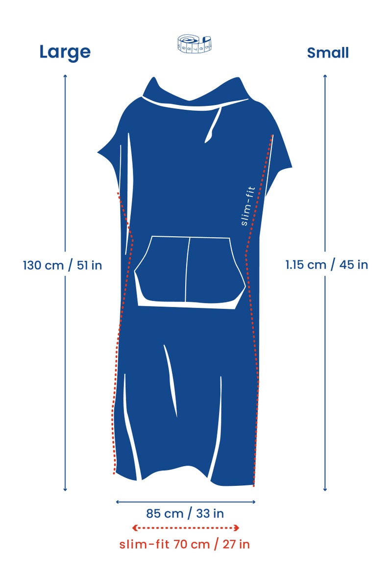Surf Poncho 5 Colours 4 Sizes Ponchy Changing poncho for women and man
