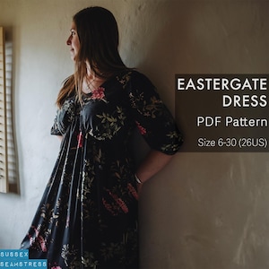 Eastergate Dress PDF Sewing Pattern + Tutorial Video - Summer/Evening - Digital Pattern - Size 6-30