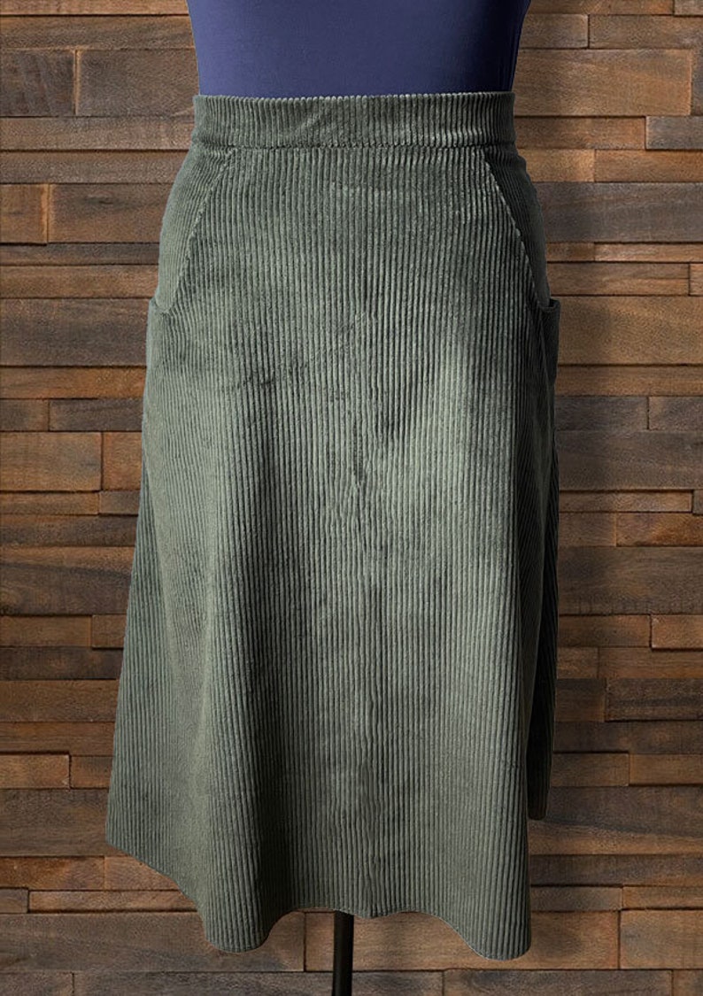 Arundel Aline Skirt PDF Sewing Pattern With Pockets Tutorial Etsy