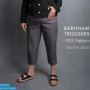 Barnham Crop Pants Schnittmuster: Einfache Anfängerhose (PDF Pattern)