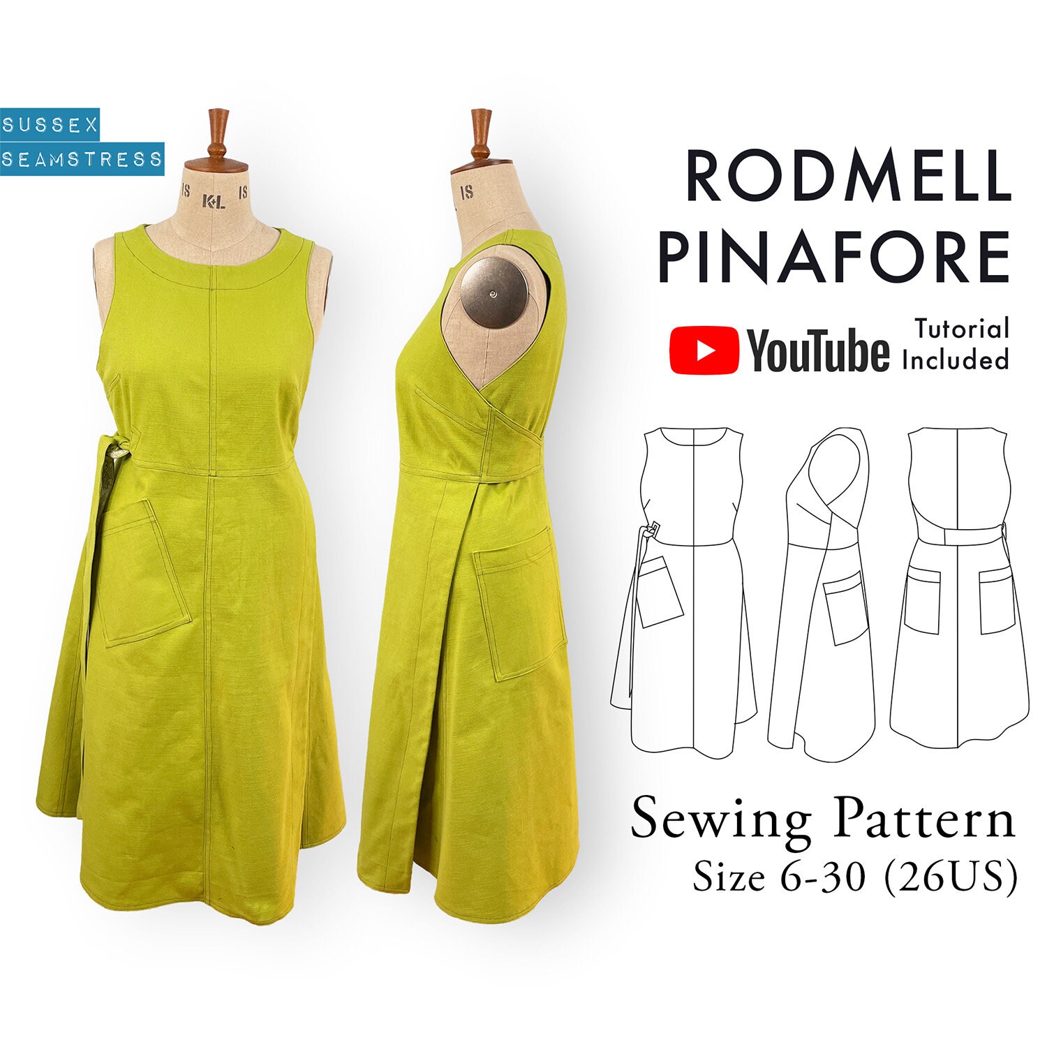 30+ Pinafore Dress Sewing Pattern Womens