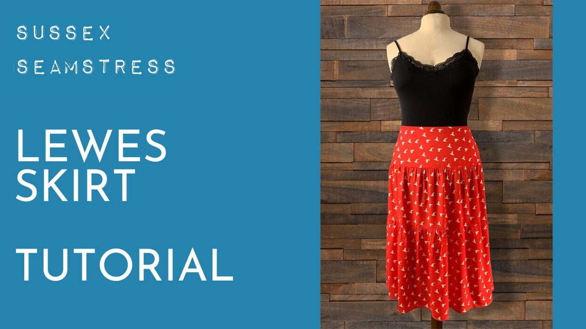Lewes Skirt Sewing Pattern Tutorial Video Tiered Skirt Etsy
