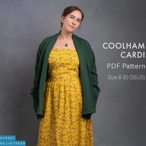 Coolham Cardigan PDF Sewing Pattern + Tutorial Video - Digital Pattern - Sizes 8-30