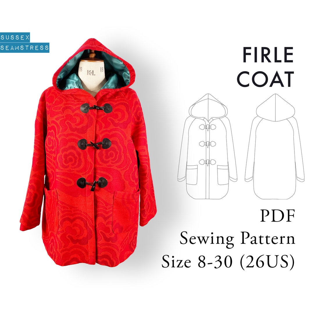 Firle Coat / Jacket PDF Sewing Pattern Tutorial Video Etsy Australia