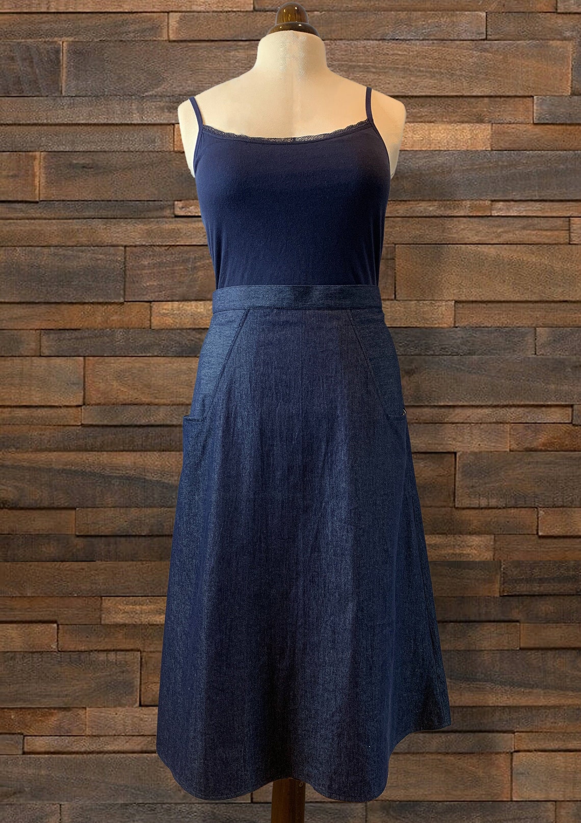 Sewing Pattern ALine Skirt with Pockets and Tutorial Video Etsy