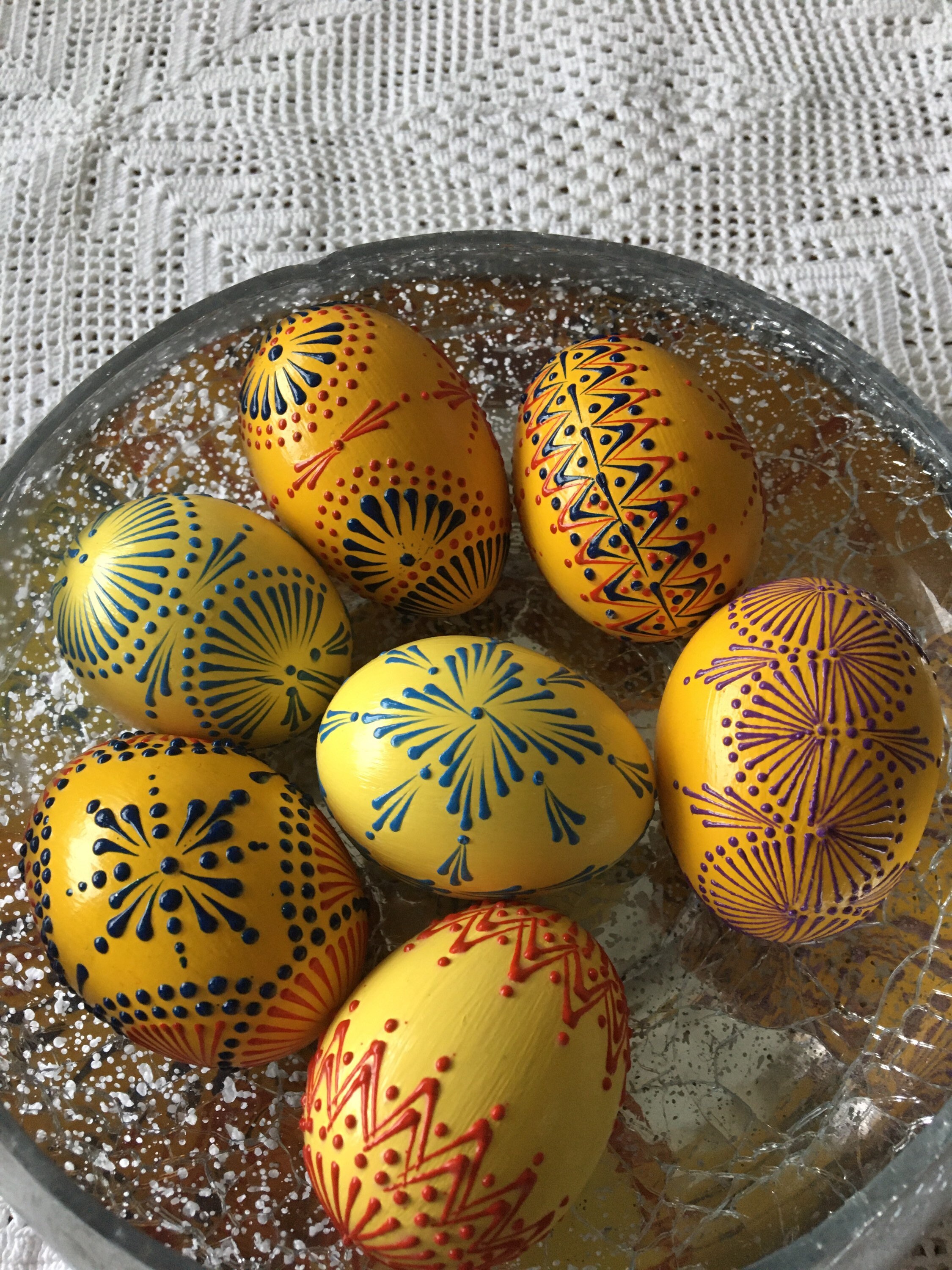 Set of 5 hand painted chicken eggs Etsy.de