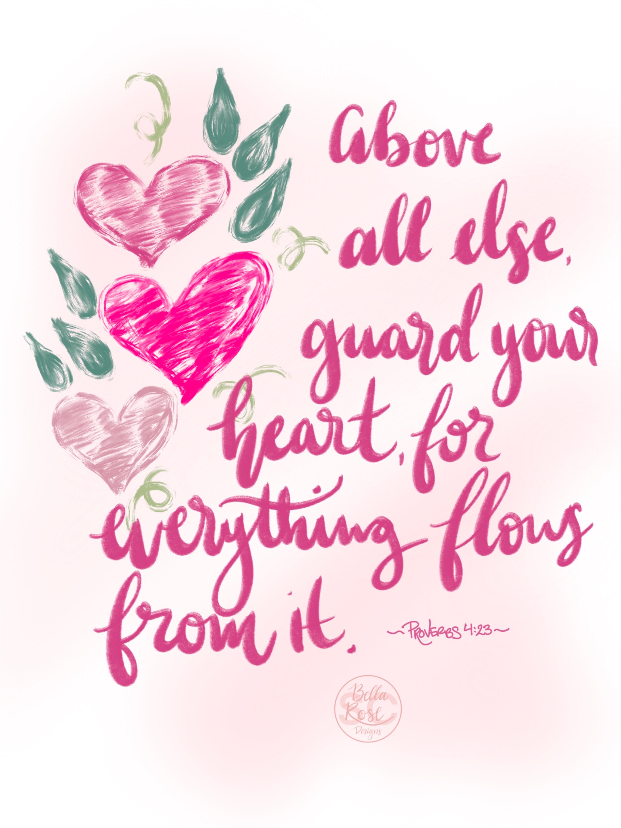Guard your heart bible verse print Etsy