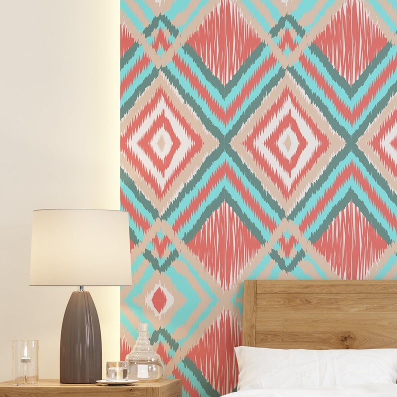 African Rhombus Removable Peel & Stick Wallpaper | Etsy