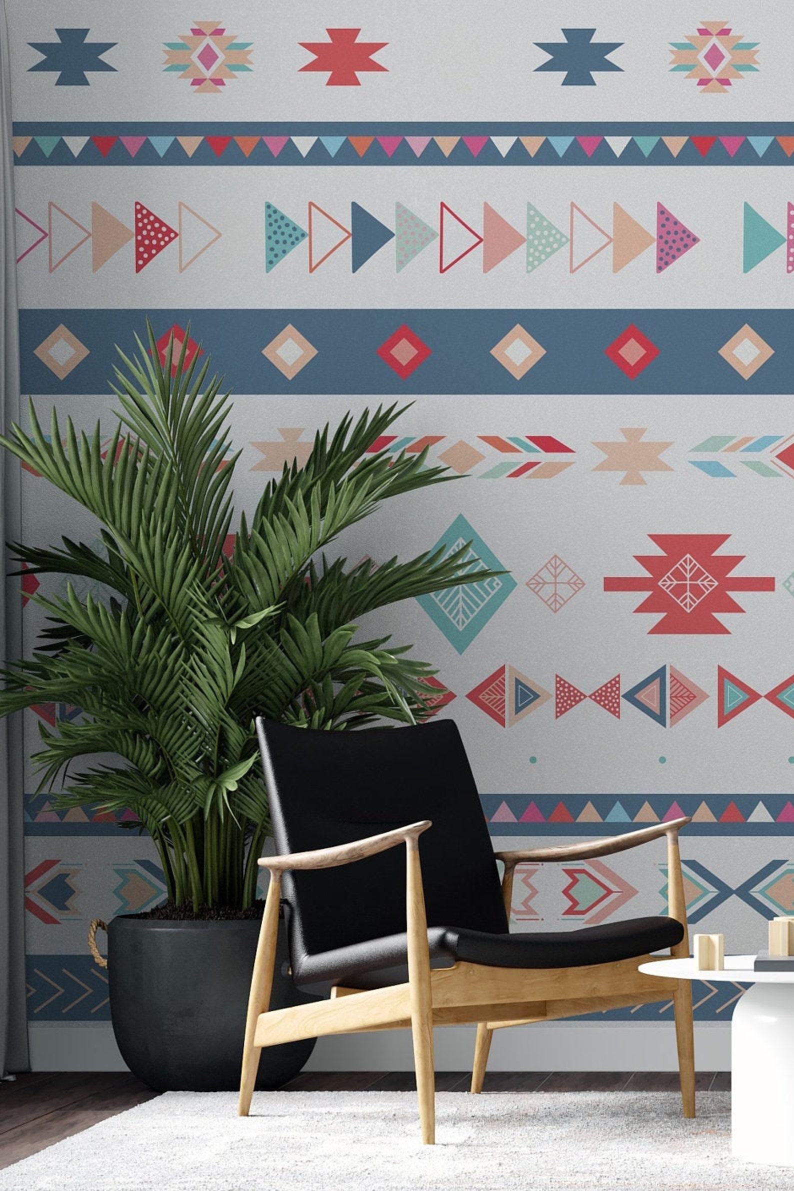 Traditional Aztec Removable Peel and Stick Wallpaper | Etsy
