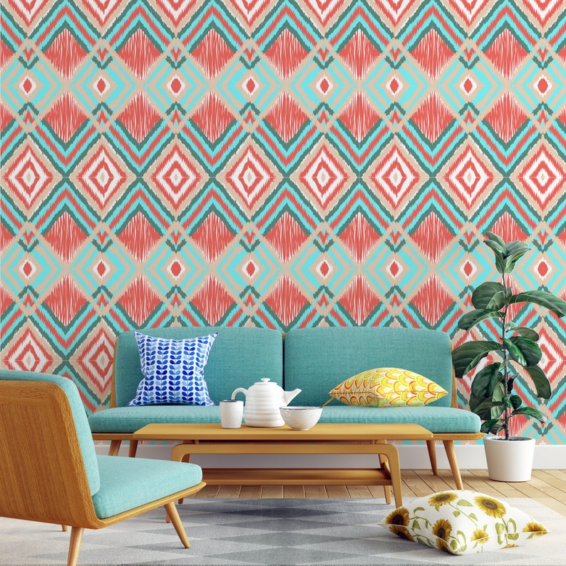 African Rhombus Removable Peel & Stick Wallpaper | Etsy