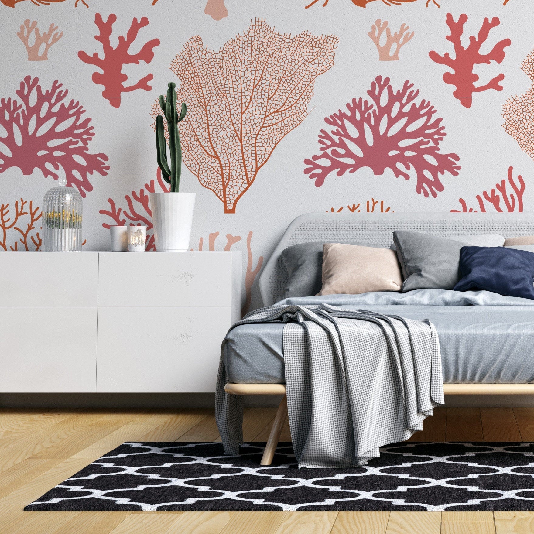 Sea Corals Removable Peel and Stick Wallpaper Etsy