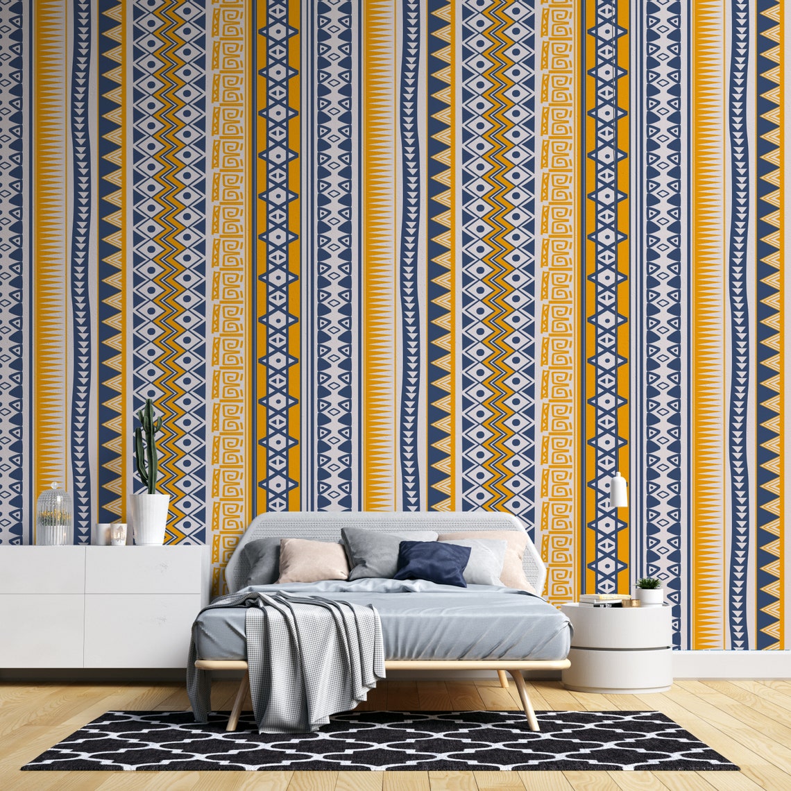 African Bold Removable Peel & Stick Wallpaper | Etsy