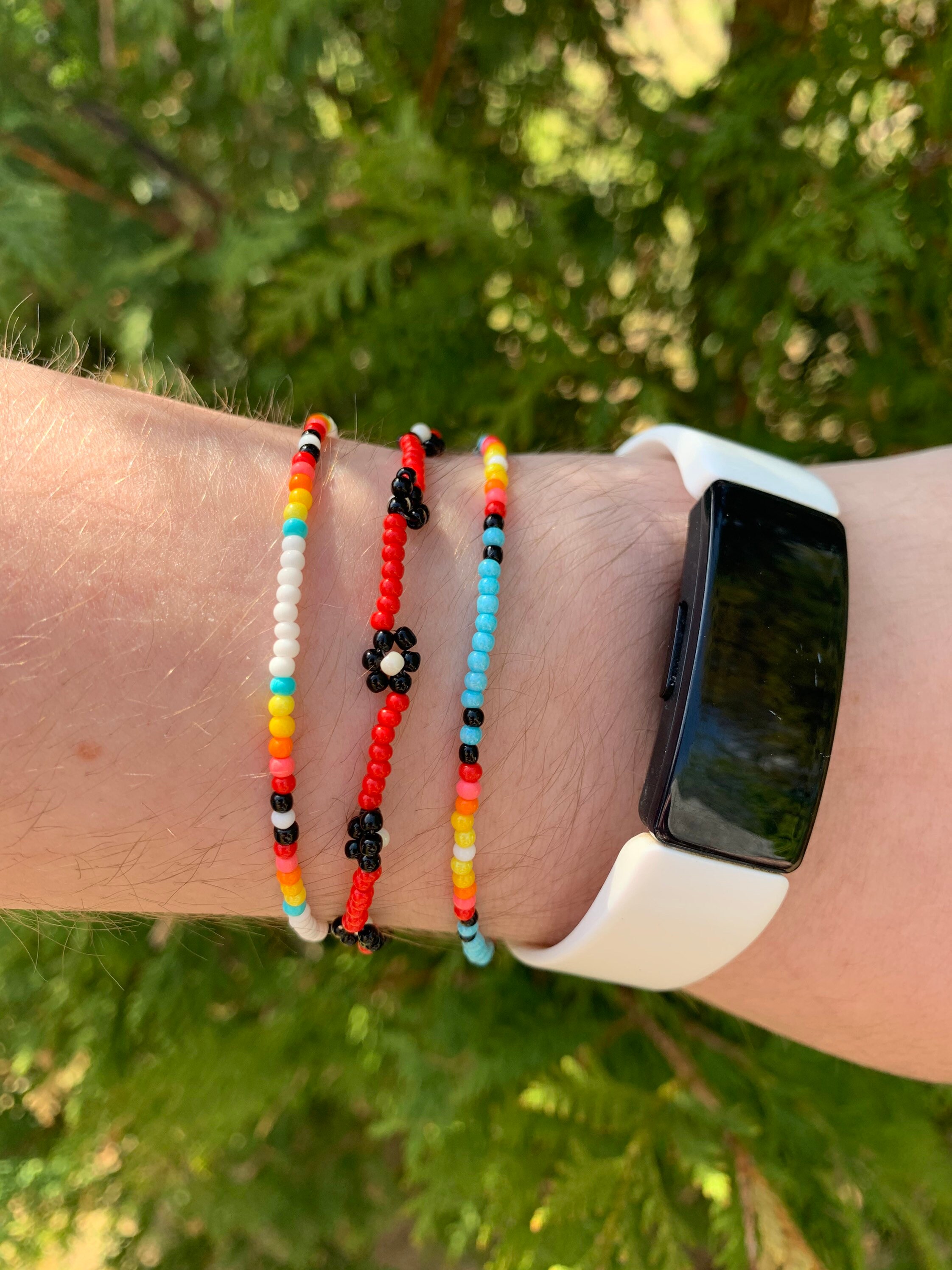 Rainbow Bracelet Gradient Bracelet Simple Bracelet Seed Etsy UK