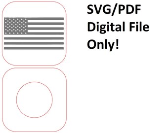 American Flag Bottle Opener Key Chain Laser Cutter Grabador Glowforge SVG / PDG / Digital File Only