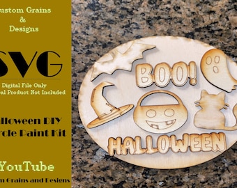 Halloween Circle Paint DIY Kit SVG Archivo