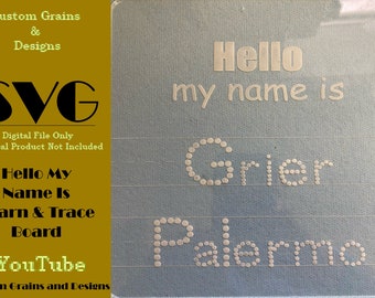Hola mi nombre es Aprende y traza el archivo SVG de la placa / Aprende tu nombre Acrylic Board SVG File