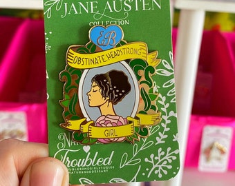 Elizabeth Bennet Pride and Prejudice Jane Austen enamel pin