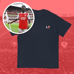 Bukayo Saka Embroidered T-Shirt | Flag Celebration | Arsenal Star | Multiple Colors Available