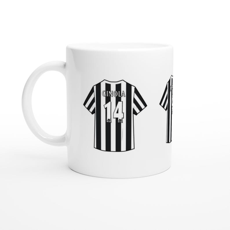 Newcastle United Entertainers Mug: Shearer, Ginola, Beardsley Tribute image 2