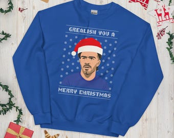Jack Grealish Christmas Jumper | Grealish You A Merry Christmas Ugly Sweater | Funny Everton Xmas Sweatshirt | Football Fan Gift
