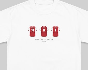 Camiseta de los Invencibles del Arsenal: Henry, Bergkamp, Vieira - Homenaje 03/04