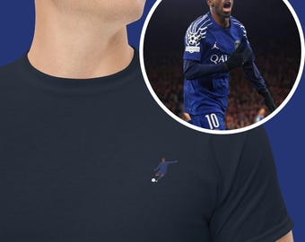 Ousmane Dembele PSG Embroidered T-Shirt: Retro Soccer Tee