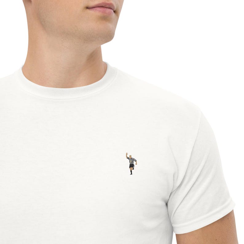 Alan Shearer Embroidered T-Shirt | Iconic Goal Celebration | Newcastle United Legend | Multiple Colors Available