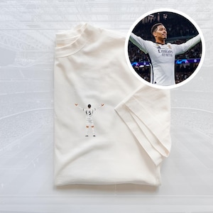 Jude Bellingham Embroidered T-Shirt | Iconic Celebration | Real Madrid Star | Multiple Colors Available
